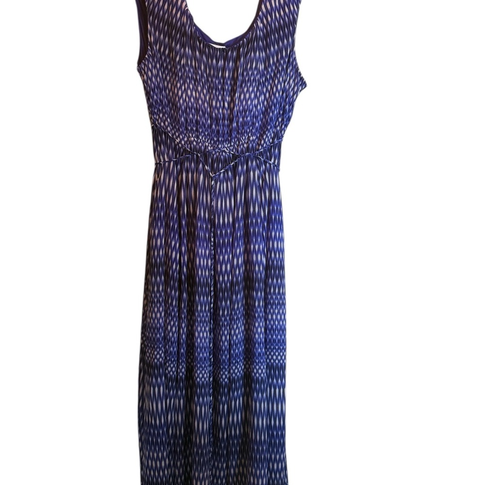 Calvin Klein Ribbed Blue and Black Maxi Sundress